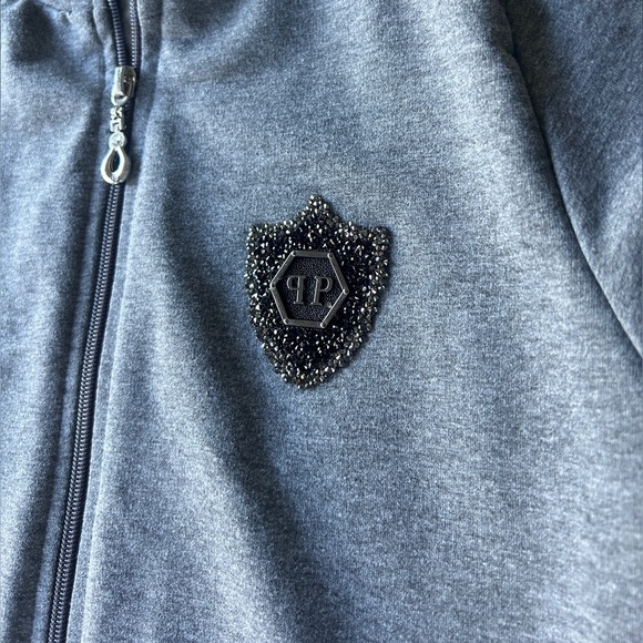 PHILLIP PLEIN • Luxury • Zip Up with crystals • SIZE 38 or Medium - Picture 4 of 11